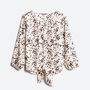 West Kei Tie Front Blouse, Animal Print